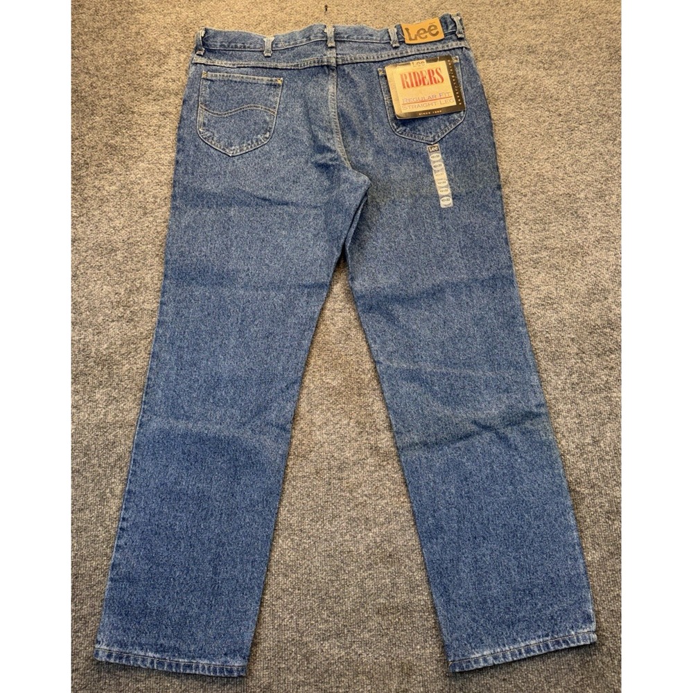 Vintage Lee Riders Jeans Men's 42x32 USA Made Regular Fit Straight Leg NOS Tags